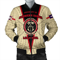 Samoan Jacket - American Samoa Law School Bomber Jacket Unisex Beige - Polynesian Pride