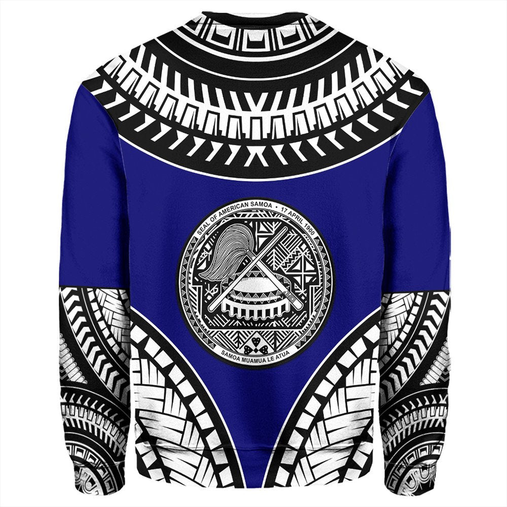 Polynesian Pride Sweatshirt - American Samoa Tattoo Chief Sweatshirt LT10 - Polynesian Pride