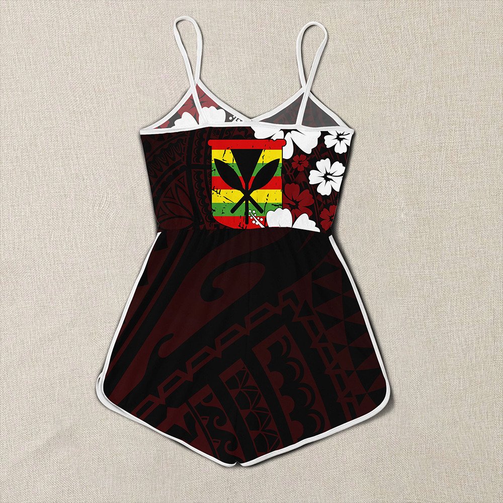 Polynesian Pride Clothing - Hawaii Kanaka Hibiscus Style Womens Romper LT10 - Polynesian Pride