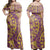 Polynesian Dress - Polynesian Tribal Watercolor Off Shoulder Long Dress LT10 Women Blue - Polynesian Pride