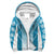 Polynesian Pride Hoodie - Personalized Kakau Hawaii Polynesian Blue Gradient Sherpa Hoodie LT10 Unisex Blue - Polynesian Pride