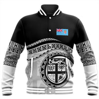 Polynesian Pride Jacket - Fiji Rugby Concept Baseball Jacket LT10 Unisex Black - Polynesian Pride