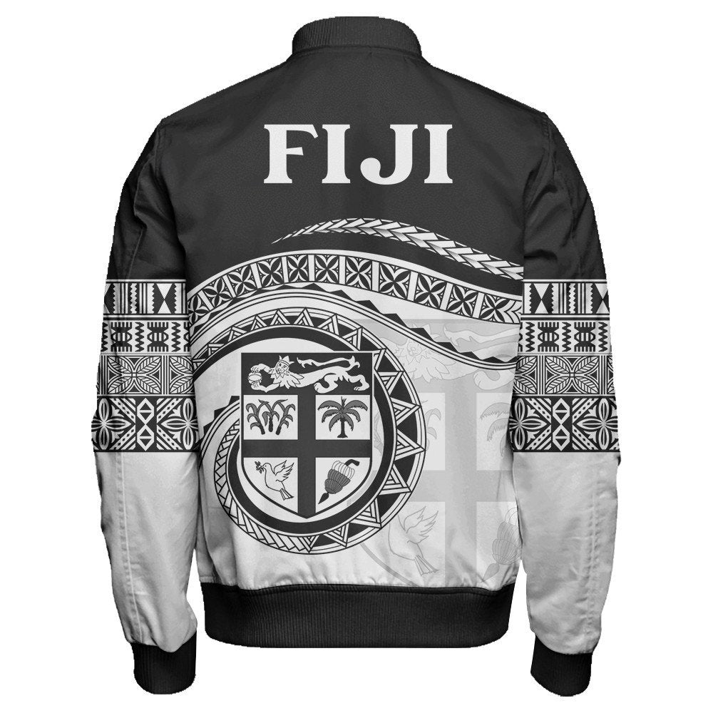 Polynesian Pride Jacket - Fiji Rugby Concept Sleeve Zip Bomber Jacket LT10 - Polynesian Pride