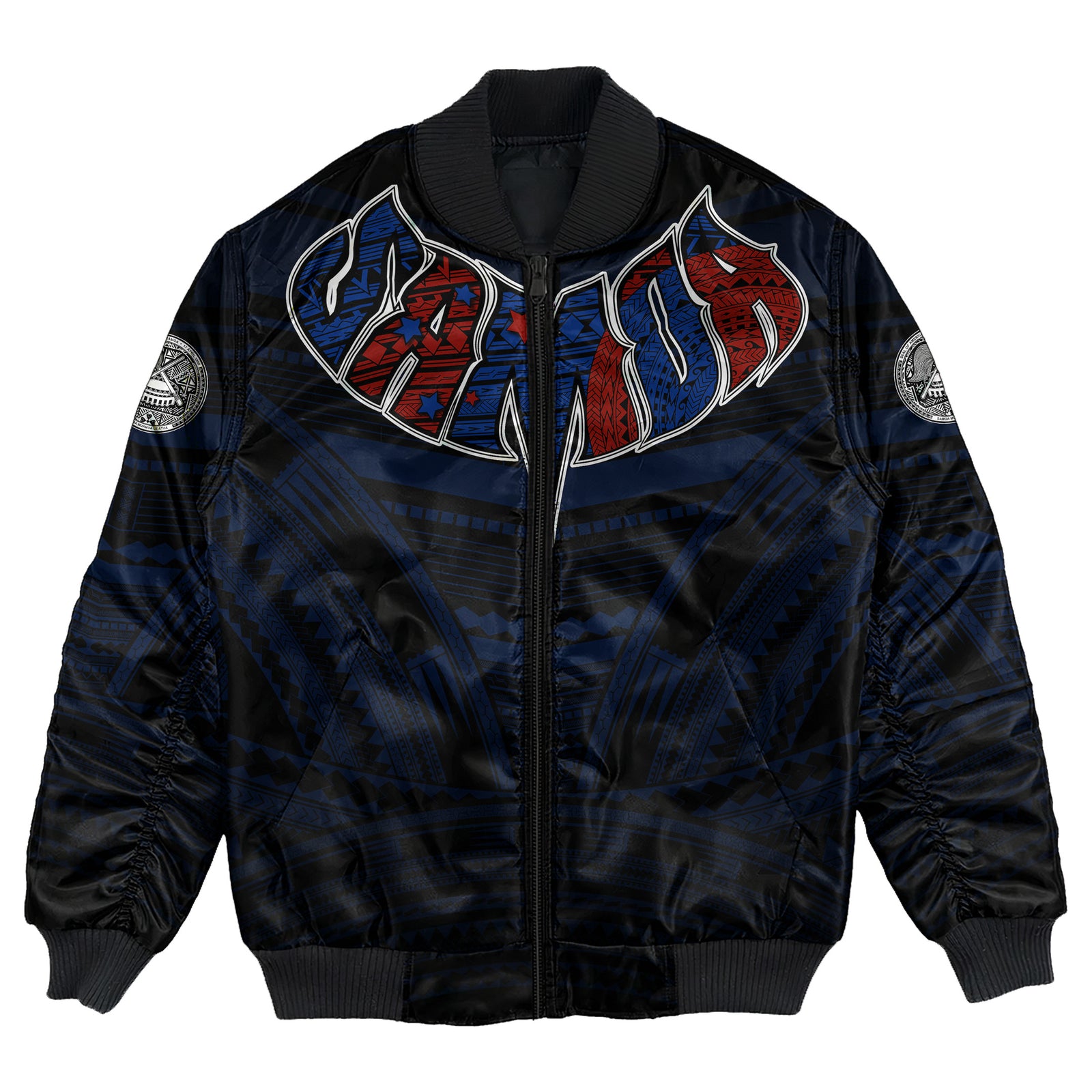 Polynesian Pride Jacket - American Samoa Forever Bomber Jacket LT10 Unisex Black - Polynesian Pride