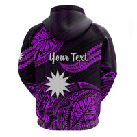 Custom Nauru Polynesian Hoodie Hibiscus Naoero Purple LT14 - Polynesian Pride