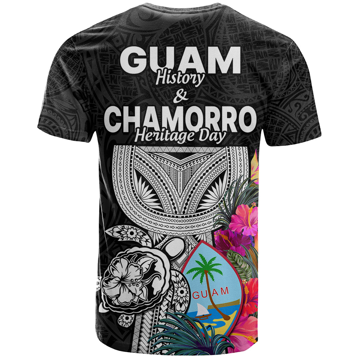 Guam Tribal Latte Stone Tropical T Shirt LT9 - Polynesian Pride