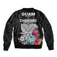 Guam Tribal Latte Stone Tropical Sleeve Zip Bomber Jacket LT9 - Polynesian Pride