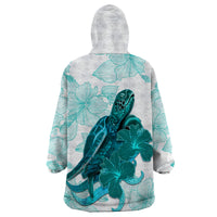 Palau Coat Of Arms With Polynesian Turtle Hibiscus Wearable Blanket Hoodie LT14 - Polynesian Pride