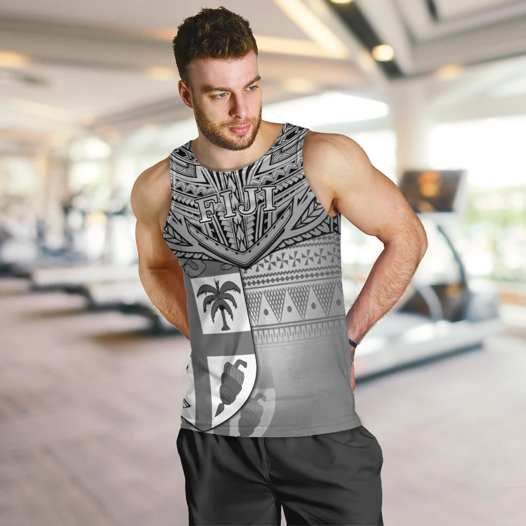 Fiji Creative Men Tank Top Love Country Version Black LT13 Black - Polynesian Pride
