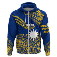 Custom Nauru Polynesian Hoodie Hibiscus Naoero Flag Color LT14 - Polynesian Pride