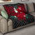 Tahiti Polynesian Premium Quilt - Hibiscus and Sea Turtle (Red) Red - Polynesian Pride