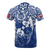 Tonga Pride T Shirt Tonga Flag Coat of Arms Polynesian Tattoo (Bright Blue) - Polynesian Pride