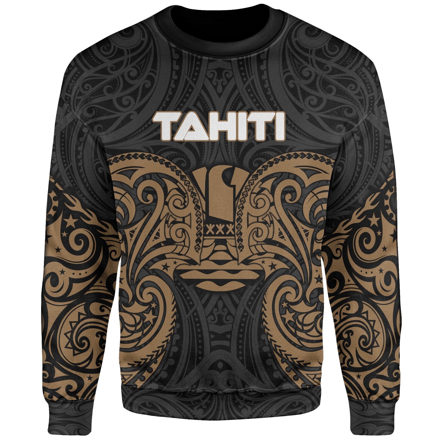 Tahiti Polynesian Sweater - Spirit Style Gold Unisex Gold - Polynesian Pride