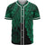 Palau Polynesian Baseball Shirt - Tribal Wave Tattoo Green Unisex Green - Polynesian Pride