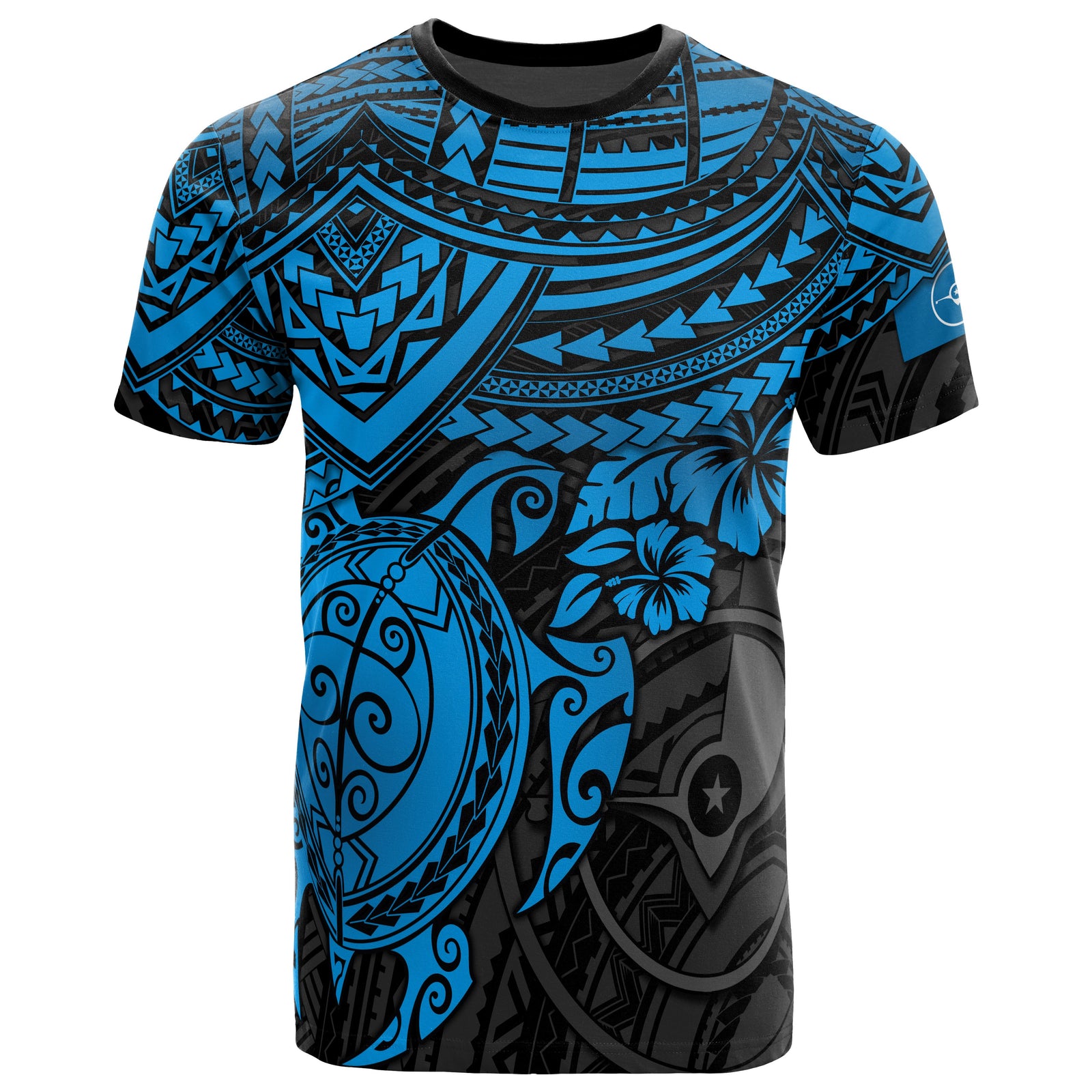 Yap Polynesian T Shirt Blue Turtle Unisex Blue - Polynesian Pride
