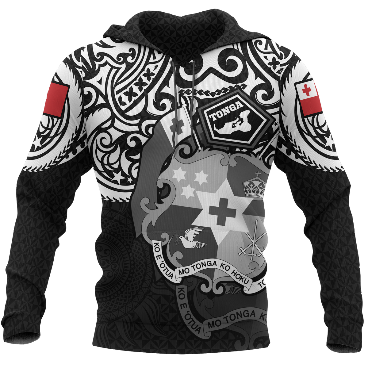Tonga Polynesian Hoodie Tongan Pride (White) Unisex WHITE - Polynesian Pride