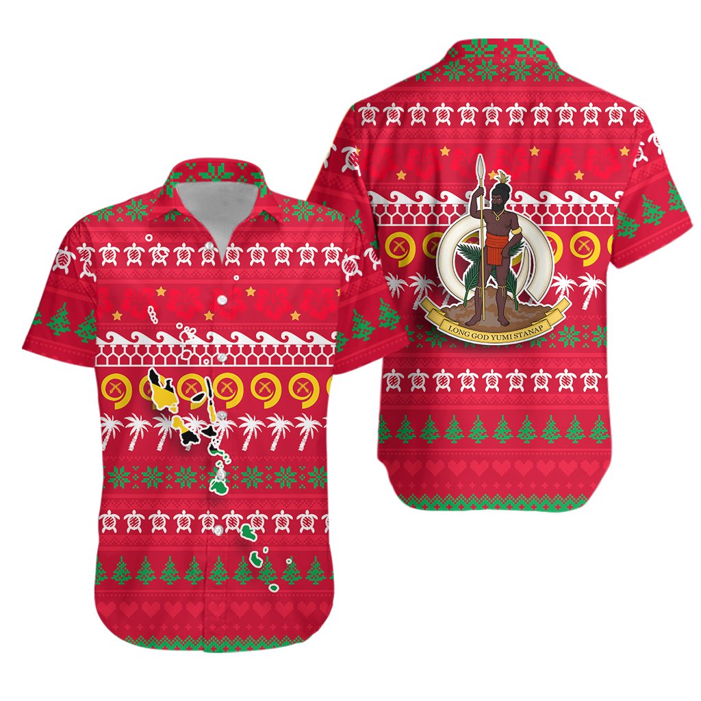 Vanuatu Christmas Hawaiian Shirt - Ugly Christmas - LT12 Unisex Red - Polynesian Pride