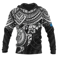 Yap Polynesian Hoodie White Turtle Unisex White - Polynesian Pride