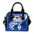 Guam Shoulder Handbag - Guam Seal Polynesian Patterns Plumeria (Blue) - Polynesian Pride