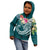 Tahiti Polynesian Hoodie Summer Plumeria (Turquoise) - Polynesian Pride
