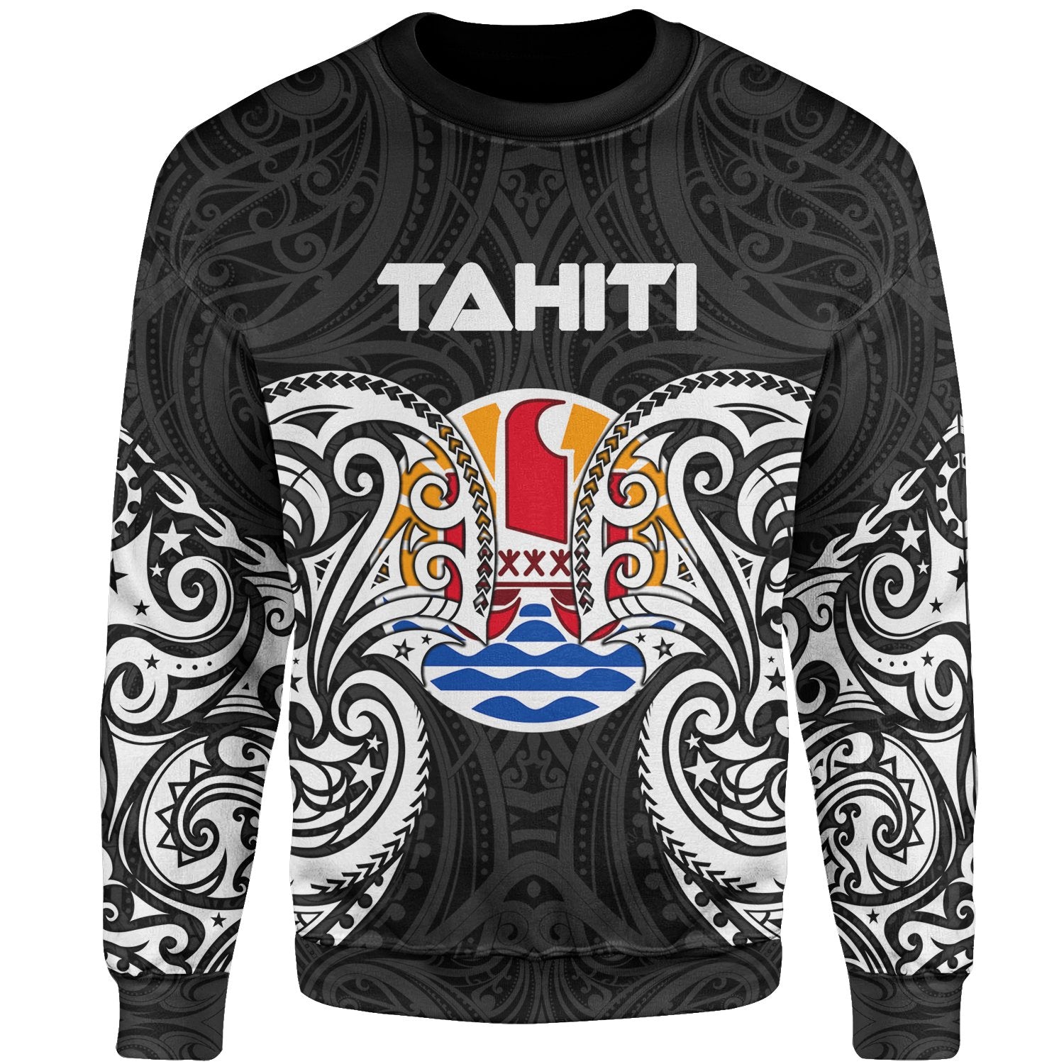 Tahiti Polynesian Sweater - Spirit Style White Unisex White - Polynesian Pride