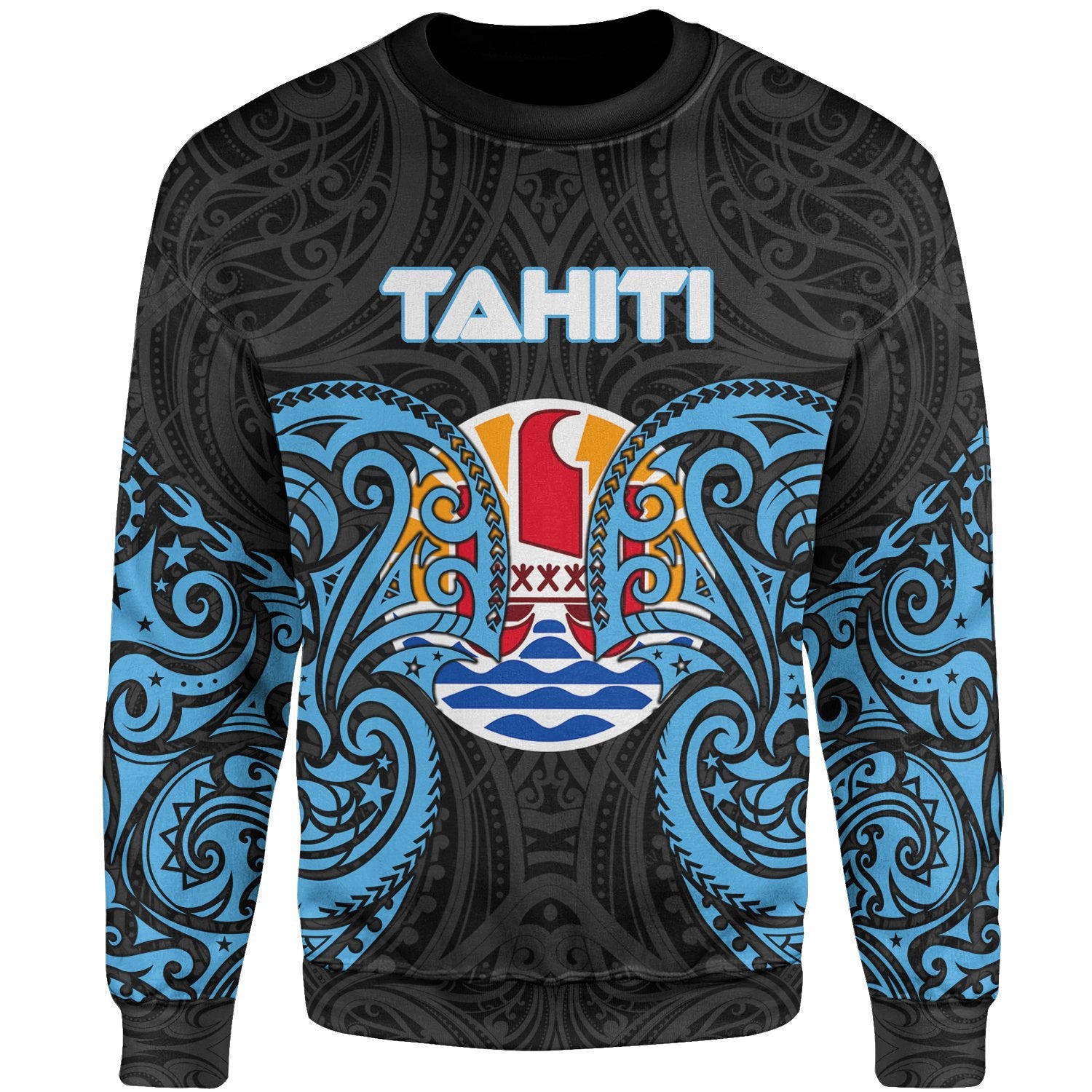 Tahiti Polynesian Sweater - Spirit Style Blue Unisex Blue - Polynesian Pride