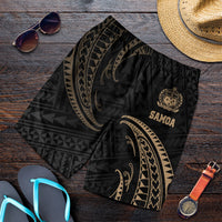 Samoa Polynesian Men's Short - Gold Tribal Wave - Polynesian Pride