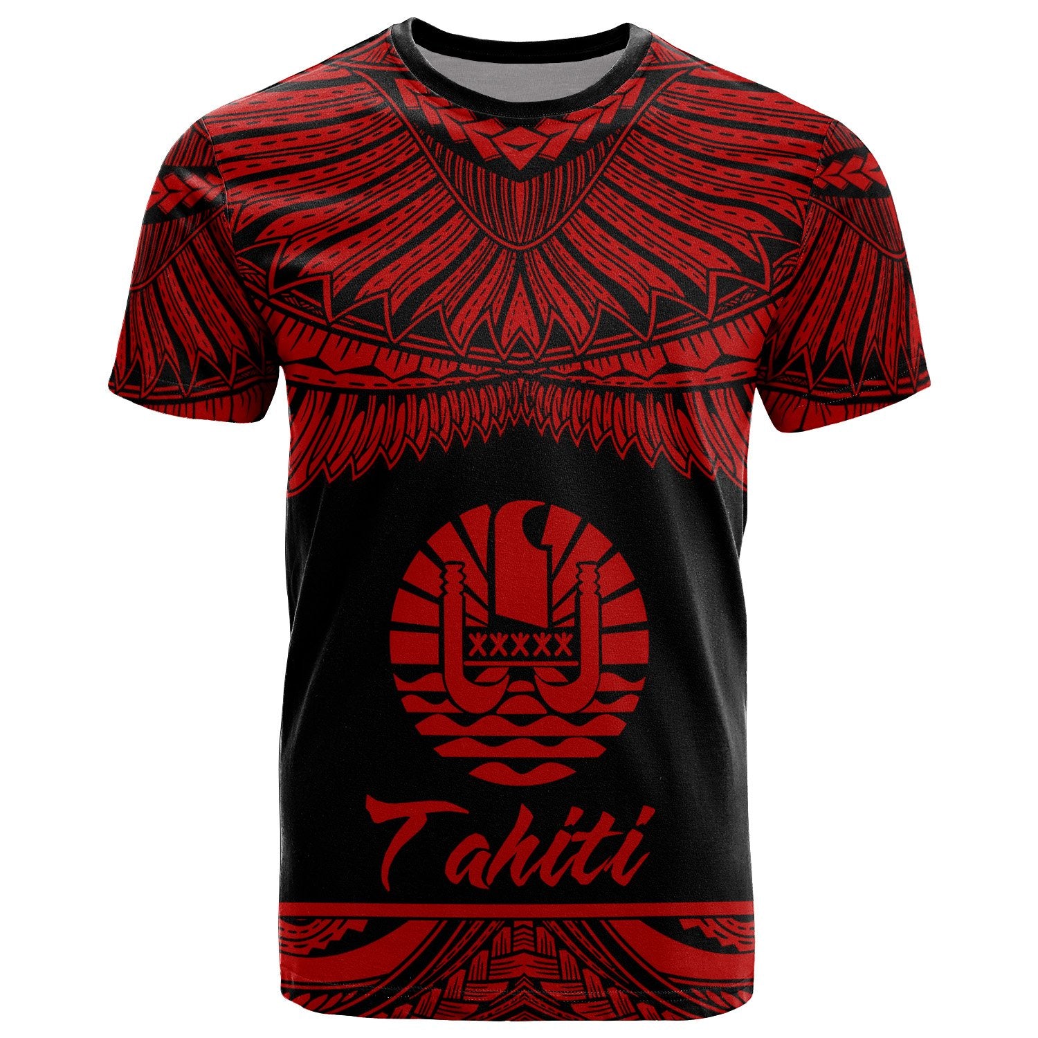 Tahiti Polynesian T Shirt Tahitian Pride Red Version Unisex Red - Polynesian Pride