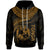Tonga Polynesian Hoodie Tonga Waves (Golden) Unisex Black - Polynesian Pride