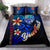 Tonga Custom Personalised Bedding Set - Vintage Tribal Mountain Blue - Polynesian Pride