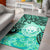 Federated States of Micronesia Area Rug - Vintage Floral Pattern Green Color Green - Polynesian Pride