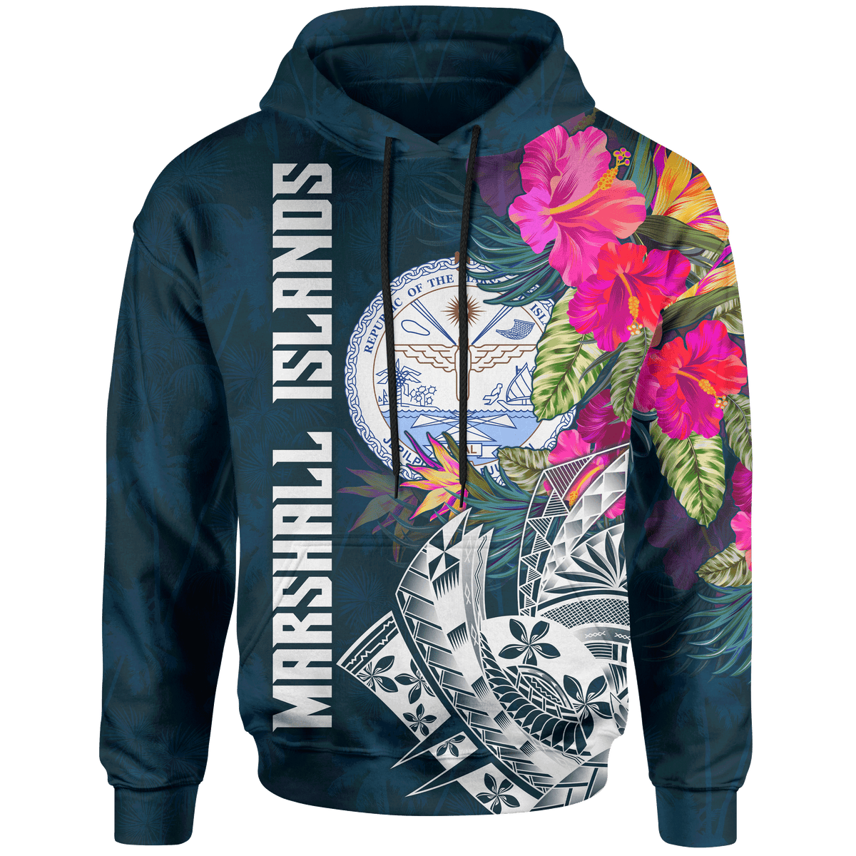 Marshall Islands Hoodie Marshall Islands Summer Unisex Blue - Polynesian Pride