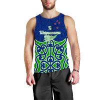 New Zealand South Island (Te Waipounamu) Pride Men Tank Top - LT12 Blue - Polynesian Pride
