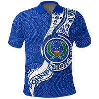 Pohnpei Polo Shirt Micronesia Pride Blue LT12 Unisex Blue - Polynesian Pride