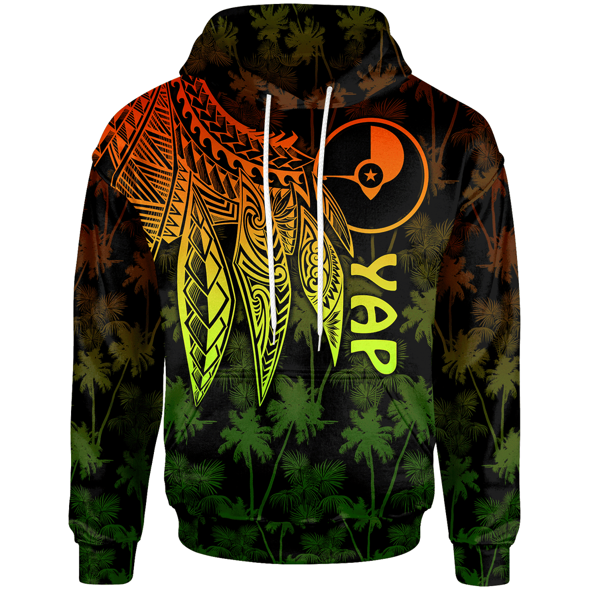 Yap Hoodie Polynesian Wings (Reggae) Unisex Reggae - Polynesian Pride