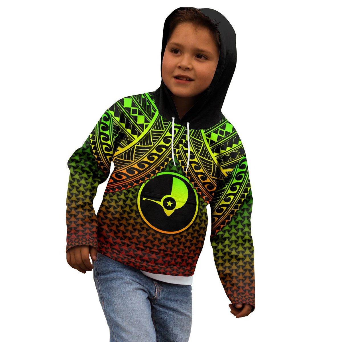 Polynesian Yap Hoodie Reggae Vintage Polynesian Patterns - Polynesian Pride