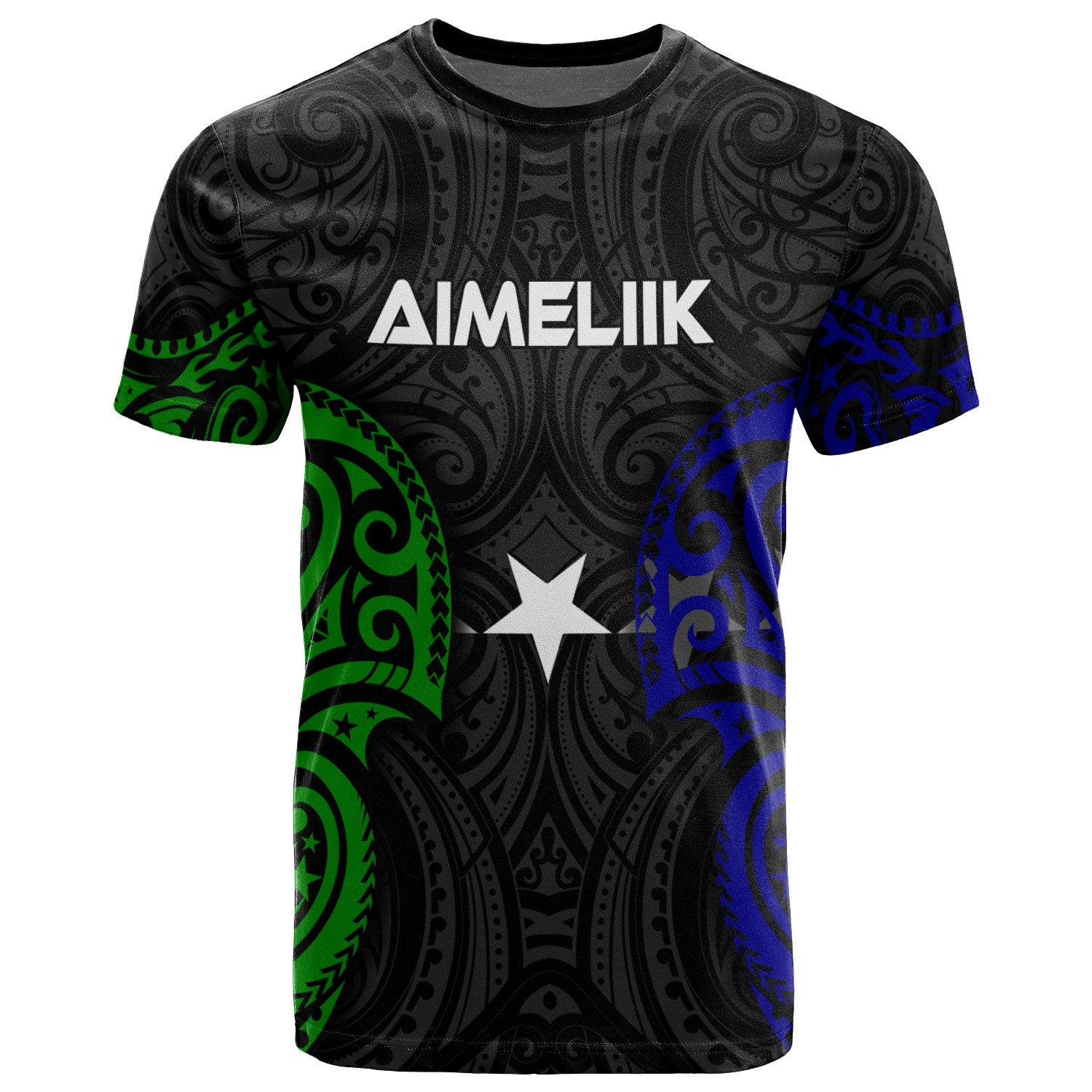 Palau Aimeliik Polynesian T Shirt Palau Spirit Unisex Black - Polynesian Pride