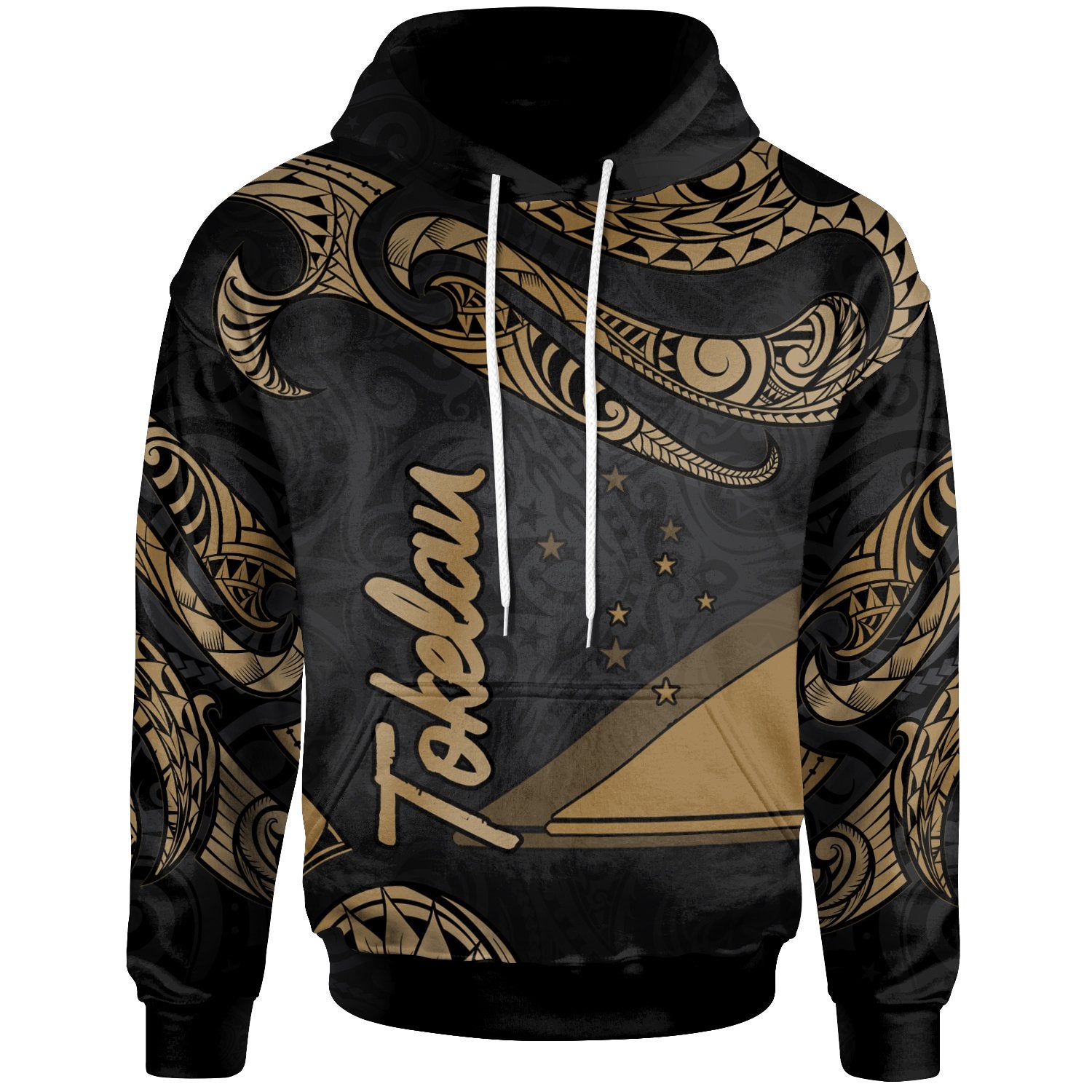 Tokelau Hoodie Polynesian Tattoo Gold Version Unisex Gold - Polynesian Pride