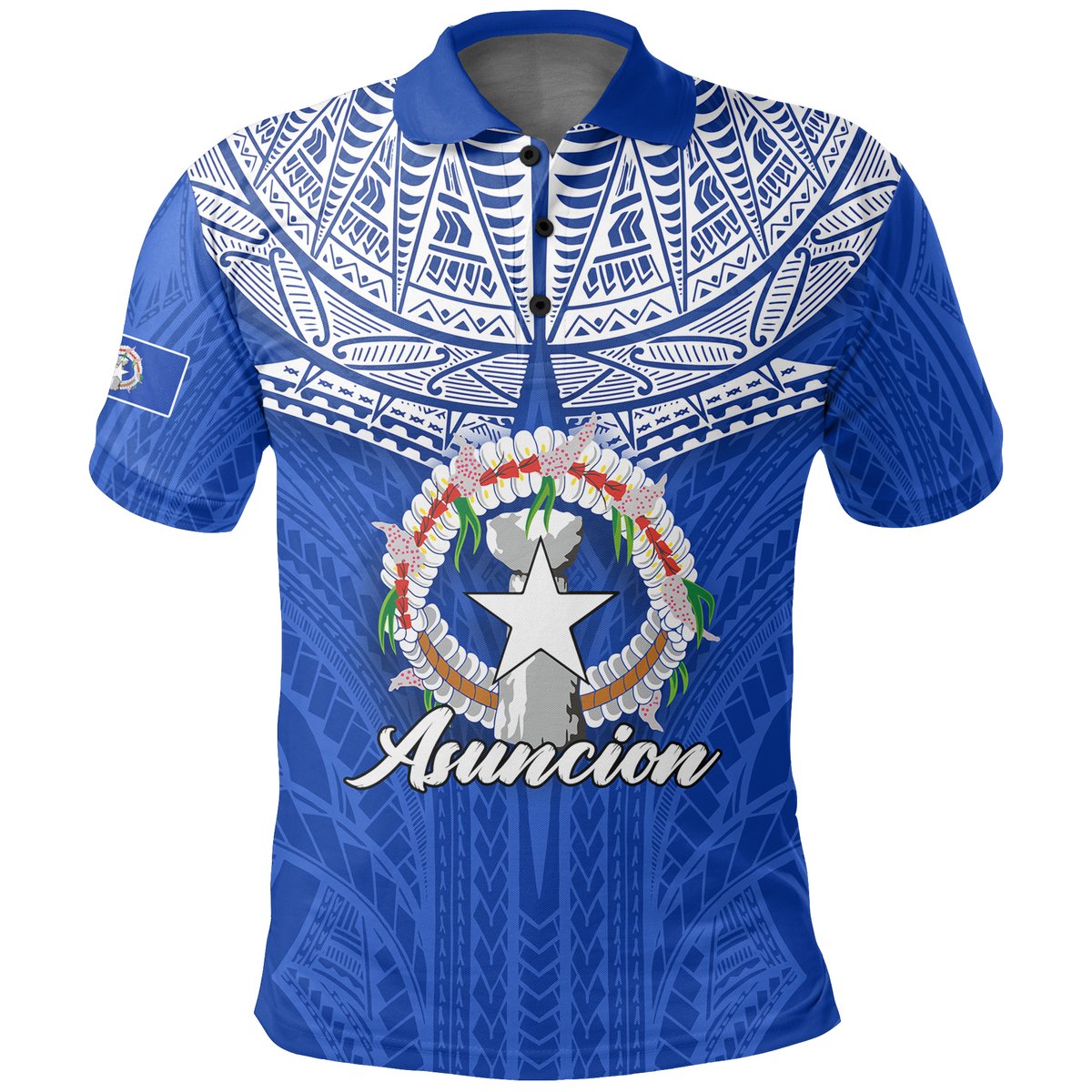 Custom Northern Mariana Islands Asuncion Polo Shirt LT12 Unisex Blue - Polynesian Pride