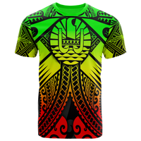 Tahiti T Shirt Reggae Seal with Polynesian Tattoo Unisex Reggae - Polynesian Pride