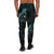 Yap Jogger - Yap Coat Of Arms With Turtle Blooming Hibiscus Turquoise - Polynesian Pride