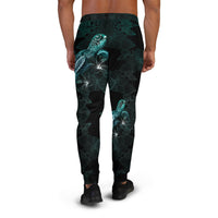 New Zealand Jogger - New Zealand Coat Of Arms With Turtle Blooming Hibiscus Turquoise - Polynesian Pride