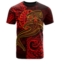 Tahiti T Shirt Red Shark Polynesian Tattoo Unisex Red - Polynesian Pride