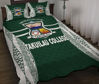 Takuilau College Tongan Patterns Quilt Bed Set - LT12 Green - Polynesian Pride