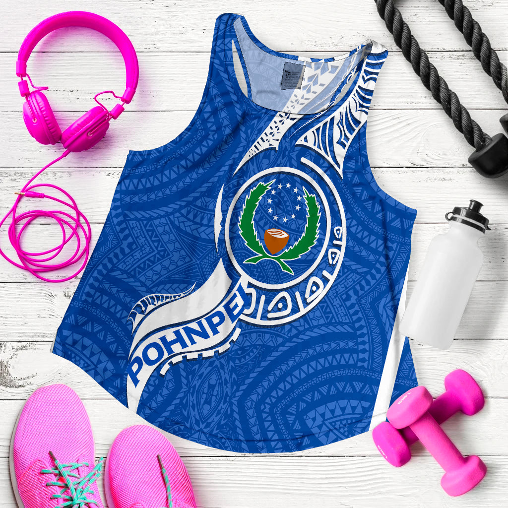Pohnpei Women Tank Top - Micronesia Pride Blue - LT12 - Polynesian Pride