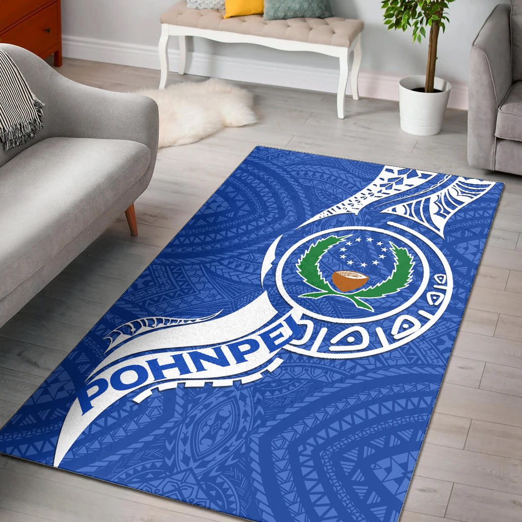 Pohnpei Area Rug - Micronesia Pride Blue - LT12 Blue - Polynesian Pride
