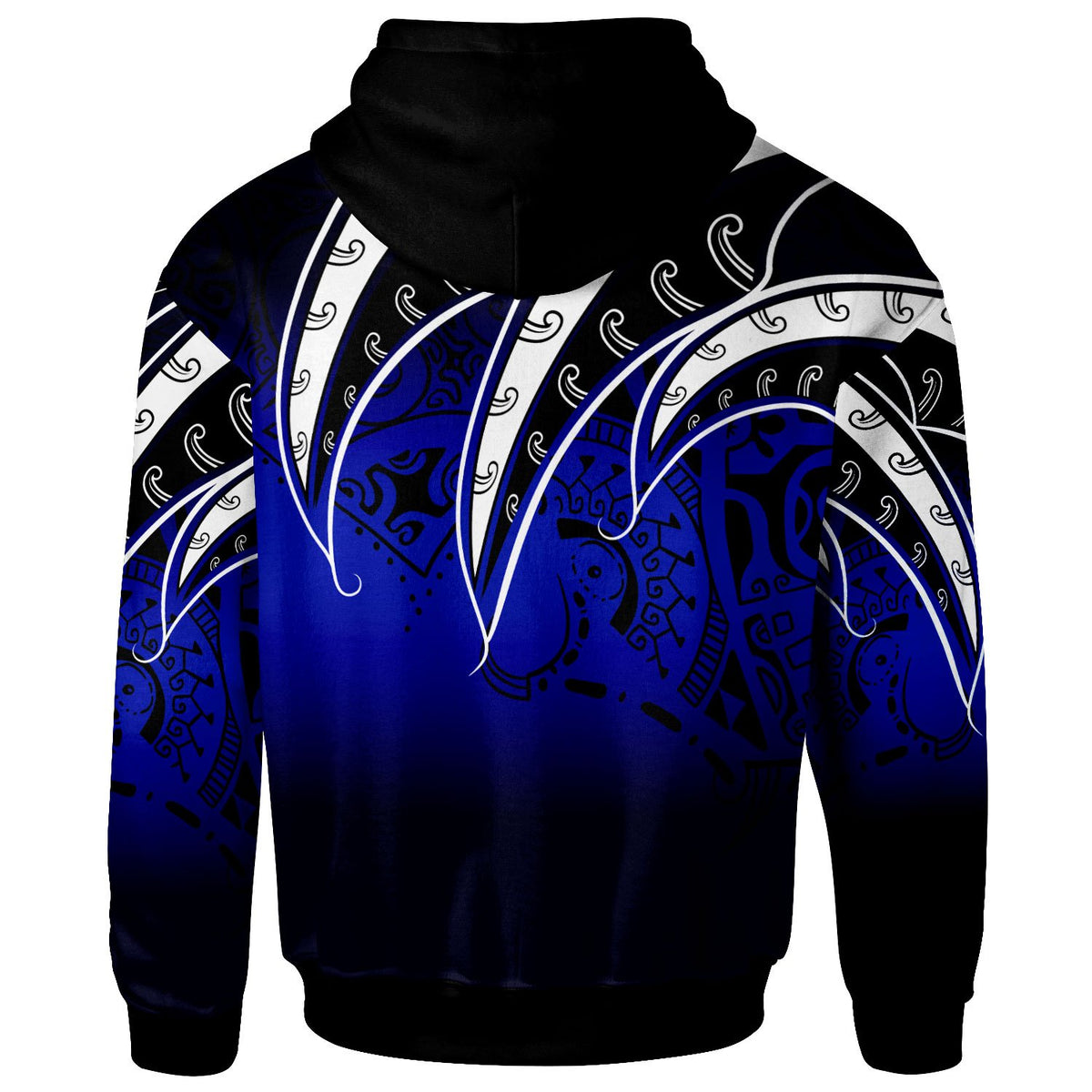 Northern Mariana Islands Hoodie Tropical Leaf Gradient Blue Style - Polynesian Pride