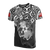 Tonga Pride T Shirt Tongan Flag Coat of Arms Polynesian Tattoo (White Black) Unisex WHITE - Polynesian Pride