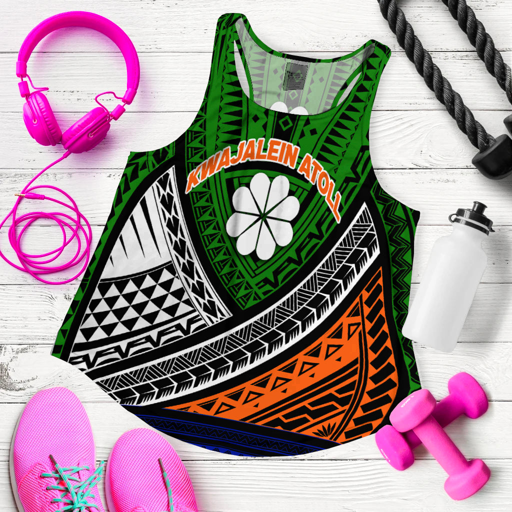 Kwajalein Atoll Tribal Pattern Women Tank Top - LT12 Women Green - Polynesian Pride