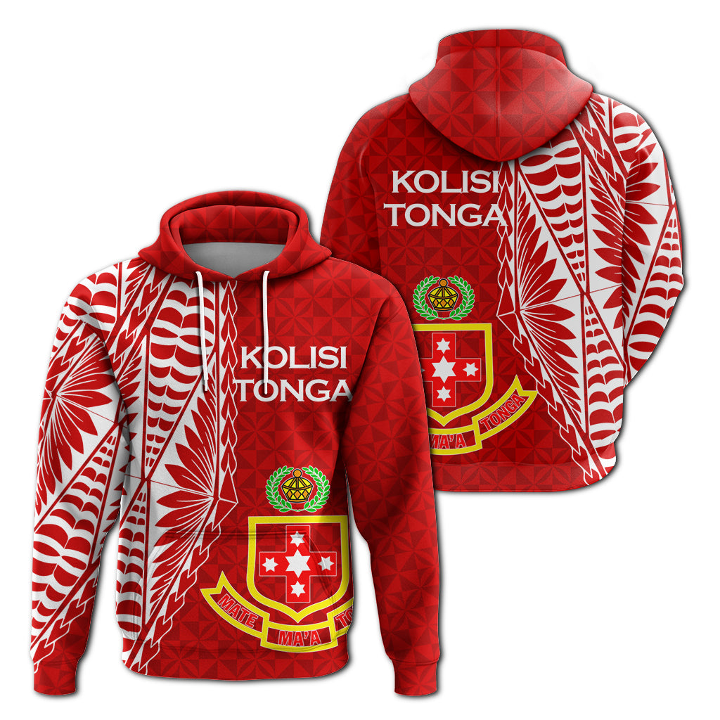 Kolisi Tonga Atele Hoodie Tongan Tribal LT12 Red - Polynesian Pride